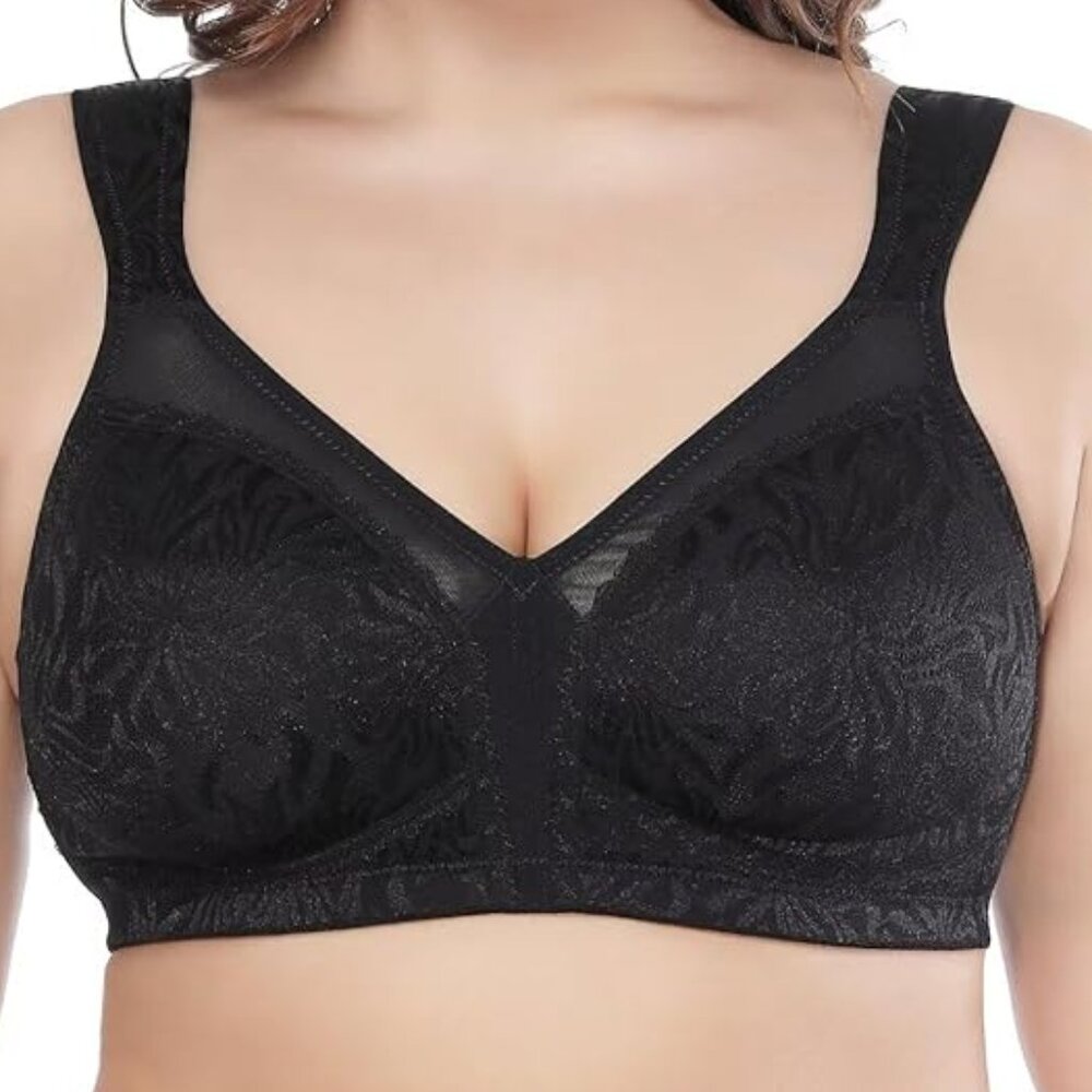 Deyllo Full Coverage Plus Size Comfort Minimizer Bra Wirefree Non Padded